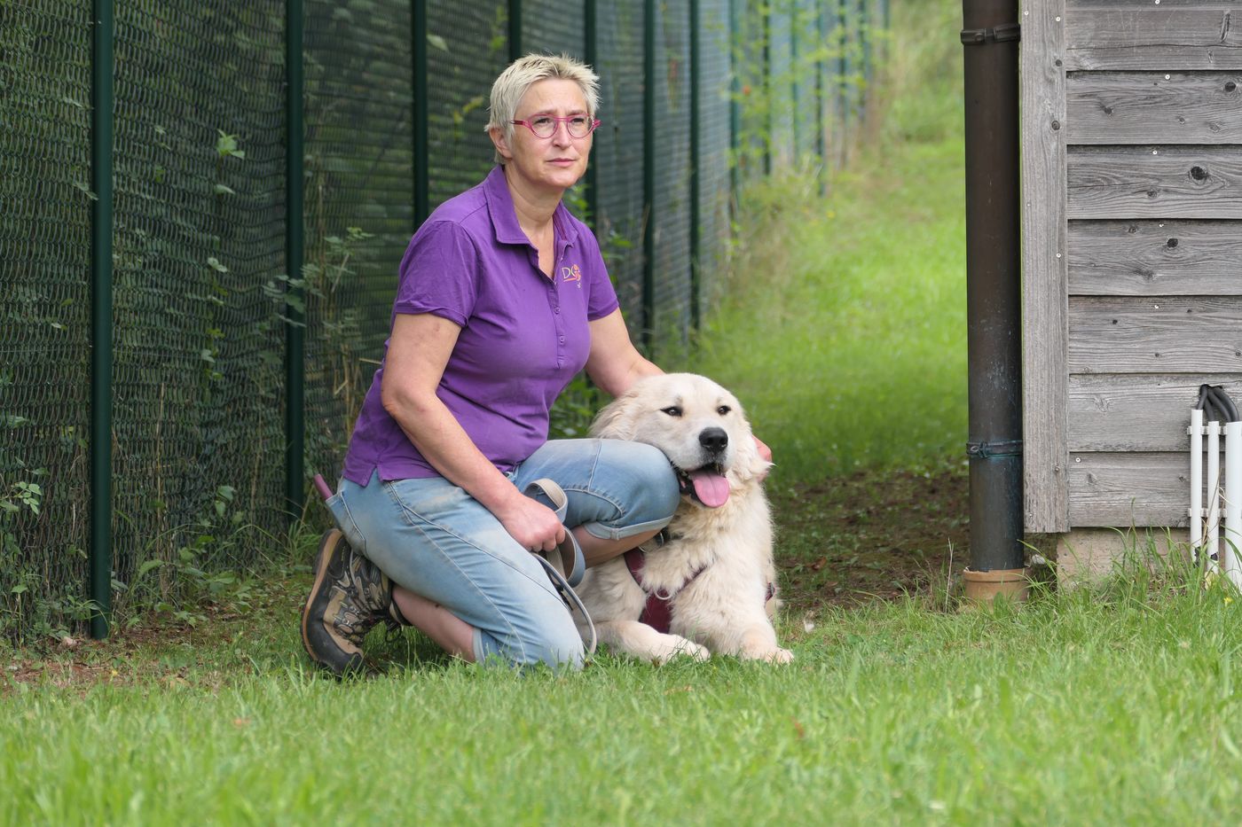 Mirjam Cordt mit einem ihrer Hunde